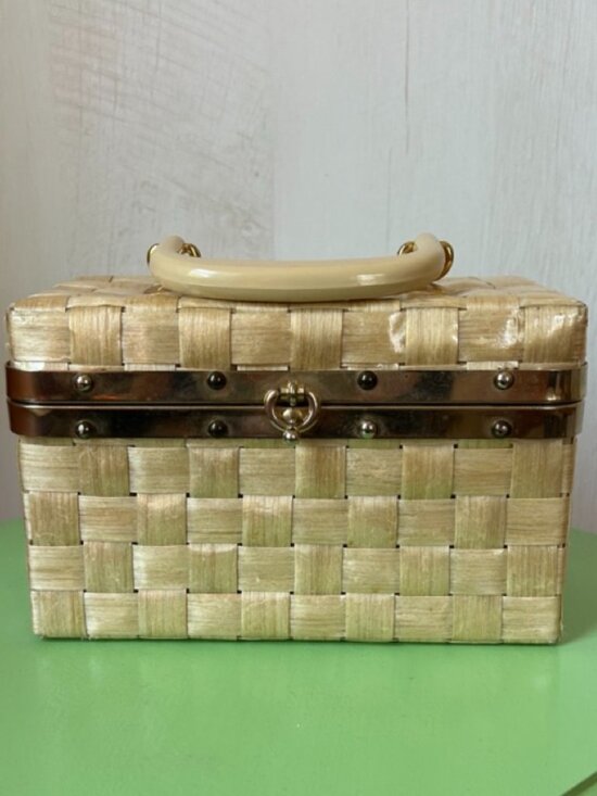 Gaymode Handbags - Vintage 1960s Gaymode Italy Woven Box Handbag